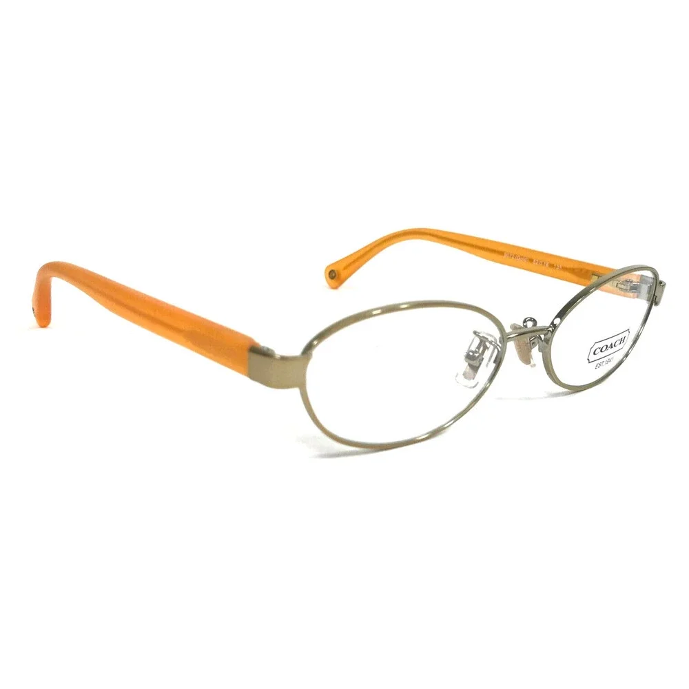 Coach Eyeglasses Frames HC5032 Randi 9072 Gold Orange Oval Full Rim 52-16-135